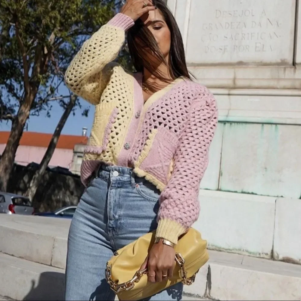LAST 1!🔥ZARA JEWEL BUTTON KNIT CARDIGAN